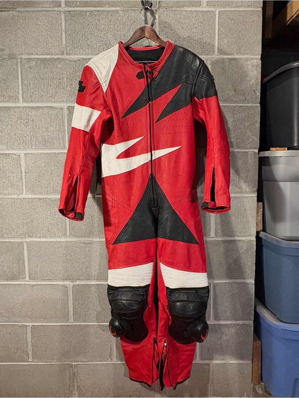 AGV Sport leather motorcycle track suit.